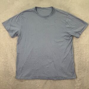 Flint and Tinder Mens Large Supima Cotton Short Sleeve T-Shirt Blue Made in USA